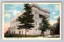 Elkhart IN-Indiana, Masonic Temple, Antique Vintage Souvenir Postcard picture