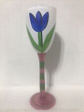 Kosta Boda Tulipa Ulrica Hydman Vallien White Wine Water Goblet Stem Glass 10” C picture