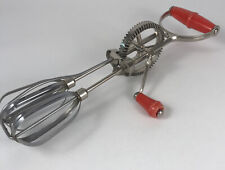 Vintage Superwhirl Stainless Hand Egg Beater - Red - TURNER AND SEYMOUR  picture
