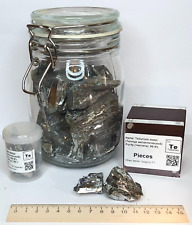 Tellurium Metal Element Sample 100 - 4900 grams Chunks 99.9% Pure Periodic Table picture