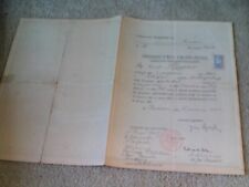 RARE Original 1938 Poland Numerous Signed Document Education Certificate picture