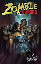 Zombie Terrors horror comic anthology trade paperback SIGNED by Frank Forte FEAR picture