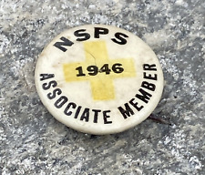 National Ski Patrol Vintage Pin Pinback WWII Era HTF Sking RARE Ski Patrol picture