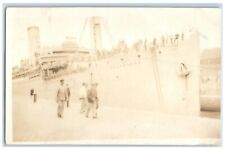 c1910's US Navy Soldier Cargo Ship Calamares WWI RPPC Photo Antique Postcard picture