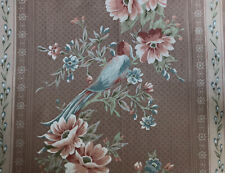  Rectella  Fabric‘Two’s Company ‘ Bird Cotton Mushroom & Pink & Blue  FQ 22”x20” picture