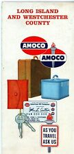 Vintage Amoco Road Travel Map Long Island And West County Standard Oil Refining picture