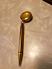 Vintage Goldtone Retractable Mechanical Pencil Pin Brooch picture