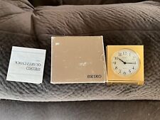 Vintage Seiko Quartz Travel Alarm Clock QQ544c- - Gold picture