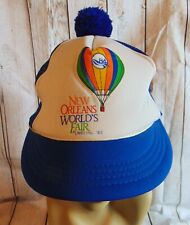 Vintage 1984 New Orleans World's Fair Trucker Hat Cap Snap Back Hot Air Balloon picture