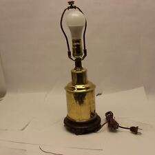 Antique Electric Corded Brass Table Lamp Gold Tone picture