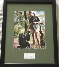 Jane Goodall autograph signed autographed auto framed with vintage 8x10 photo picture