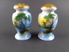 Salt and Pepper Shakers Painted Windmills Vintage Japan Porcelain picture