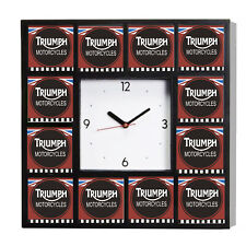 Advertising Retro Triumph Motorcycles Garage Dealer Clock 10.5