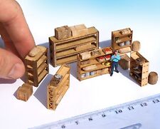 Miniature shelf shelves rack kit HO OO scale model railway diorama dollhouse :87 picture