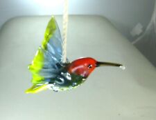 blown glass animal bird  hummingbird  hanging   murano figurine  ornament 3.4