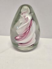 Art Glass Paperweight Controlled Swirls Cone shape 4 1/2” OFF picture