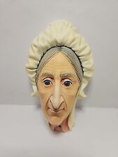 Vintage Bossons Chalkware Wall Hanger Head Betsy Trotwood England 1964 picture