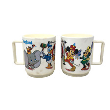 Lot of 2 VTG Disneyland  Deka Plastic Cups Mickey Mouse Club Dumbo Donald Minnie picture