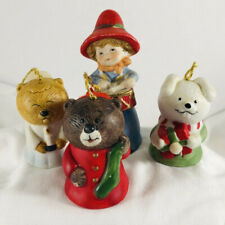 Vintage Jasco Christmas Bell Lot Christmas Critters & Drummer Boy picture