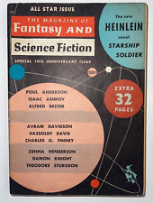 FANTASY and SCIENCE FICTION HEINLEIN STARSHIP SOLDIER OCT 1959 Cover EMSH picture