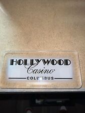 Vintage Hollywood Casino Columbus Plexiglass Table Sign - 1/4