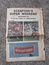 The Stanford Daily Superbowl XIX Newspaper 49ers Dolphins RARE picture