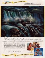 1947 Maxwell House Coffee Niagara Falls Martelly Vintage Print Ad A38 picture