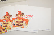 Vintage HALLOWEEN LIBBY'S SCARECROW Die-Cut Advertising Cards 1960s Fall Decor picture