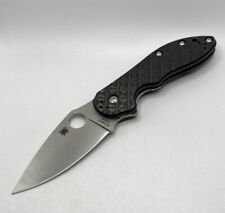 Spyderco Domino Carbon Fiber Flipper Pocket Knife Rare Discontinued C172CFTIP picture