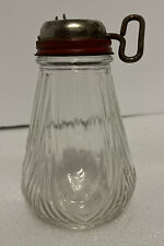 Vintage Glass Bottom Nut Chopper Cheese Grinder with Metal Twist On Top picture