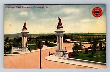 Pittsburgh PA-Pennsylvania, Highland Park Entrance, Antique, Vintage Postcard picture