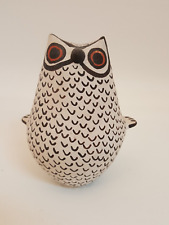 Acoma Pottery owl bird statue signed RLC hand coiled figurine Southwest native picture