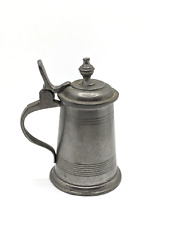 Vintage 95% Pewter Tankard, Mini Stein - With Flower Pattern Inside picture