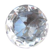 Big 60mm Crystal Clear 60 mm Cut Glass Large Giant Diamond Jewel Paperweight Gem picture