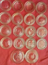 Lot of 18 Vintage Ball & Presto & Unmarked Clear Glass Canning Jar Lids.  Nice picture