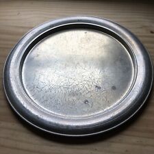 Vintage 1950s West Bend Aluminum Round Serving Tray Platter Made in USA 12.75