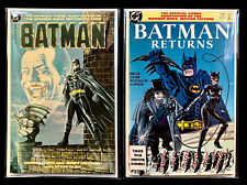 BATMAN #1+BATMAN RETURNS #1 LOT🔥Official Comic Adaptations 1989+1992 Keaton🔥🔑 picture