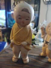 Two Japanese Vintage Boy Dolls Figurines Porcelain Bisque Gumps Hakata 5 & 6.5 I picture