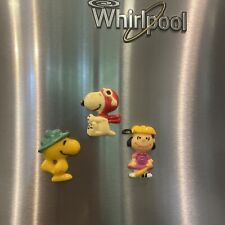 Lot Of 3- Vintage (50s/60s) Peanuts Snoopy Woodstock Refrigerator Magnets picture