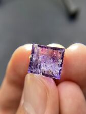 Exquisite natural purple core cubic fluorite crystal encased bismuth，Yaogangxian picture