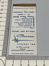 Matchbook Cover  Crossway Airport Inn  Miami International Airport gmg picture