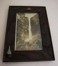 RPPC Bridal Veil Falls Yosemite Postcard Kodak AZO in Antique Frame Real Photo picture