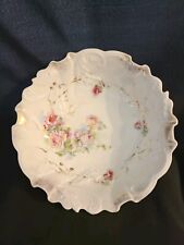 Antique Bavarian Porcelain Large Floral Serving Bowl picture