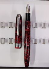 Click Falcon  handmade premium acrylic fountain pen Ruby Red Flex Nib Converter picture