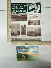 1940’s Fait’s Pacific Northwest Travel Guide & Hiway U.S. 40 Folding Post Card picture