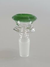 14MM Layered Green Bowl Quality Glass Water Pipe Hookah Slide Replacement picture