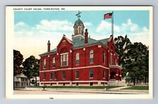 Farmington ME-Maine, County Court House, Antique Vintage Souvenir Postcard picture