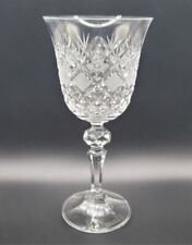 Vtg American Brilliant ABP Clear Diamond Star Wine Glass•Elegant•7in•6 Avail•EUC picture