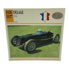 Cars of The World - Single Collector Card Edito-Service 1926-1927 Delage 1500 picture