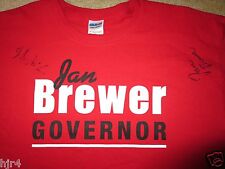 Governor Jan Brewer- John McCain Arizona Campaign Vintage Shirt Autograph Signed picture